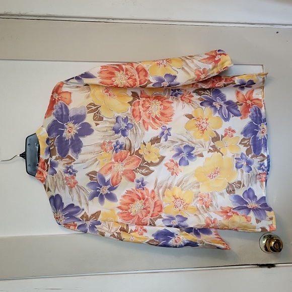 3/$30 Alfred Dunner 3/4 Sleeve  Button Down Top - Picture 2 of 7